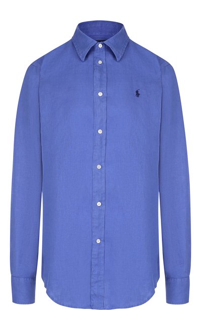 Женская однотонная льняная блуза свободного кроя POLO RALPH LAUREN, арт. 211697460