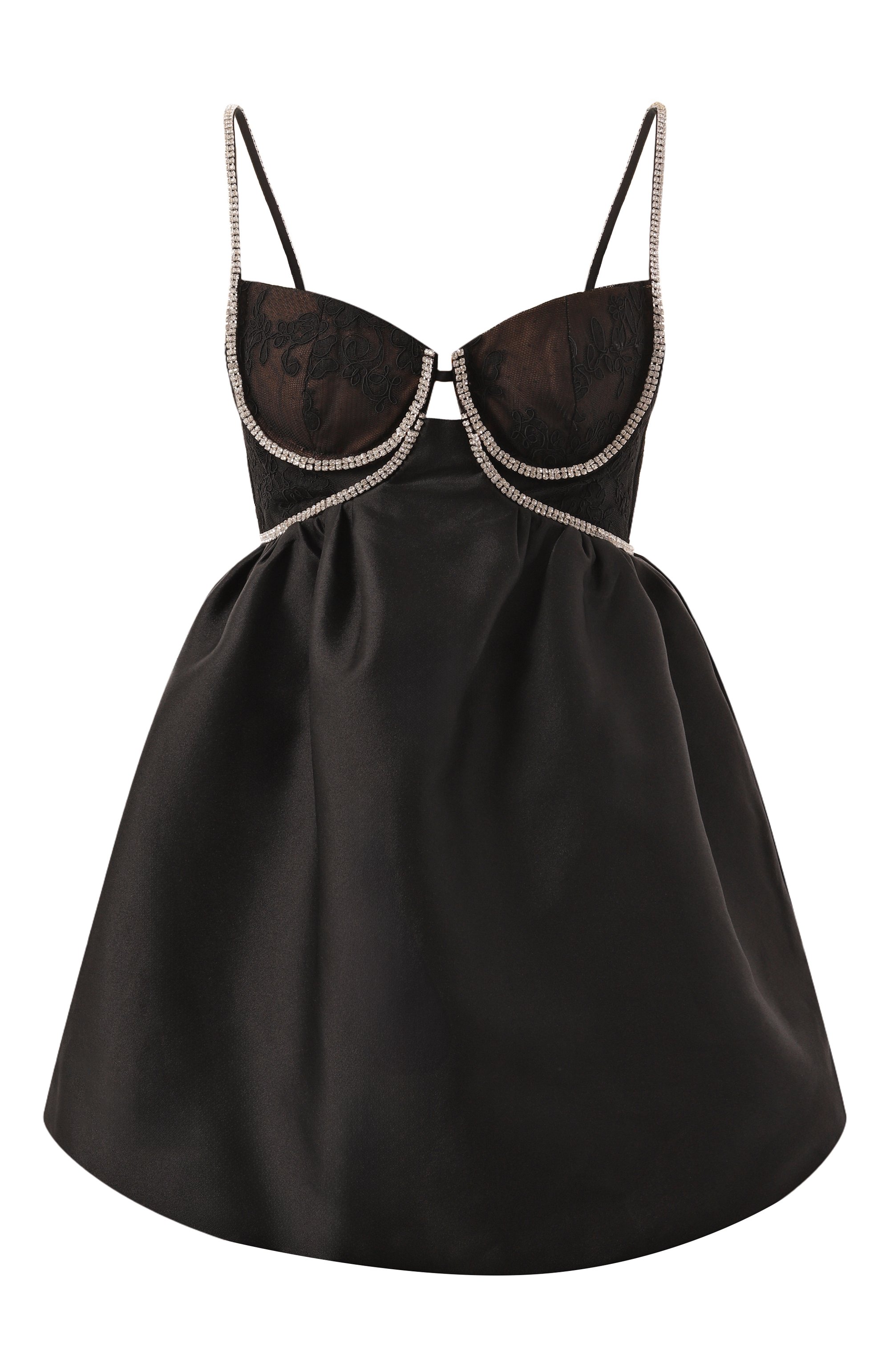 Платье с отделкой стразами SELF-PORTRAIT, арт. AW24-090S-B, фото 1