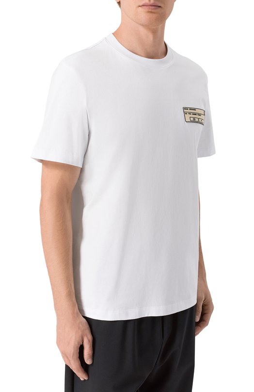 Хлопковая футболка MSGM 4040MM124D/267002 Белый  4040MM124D/267002 Фото 3