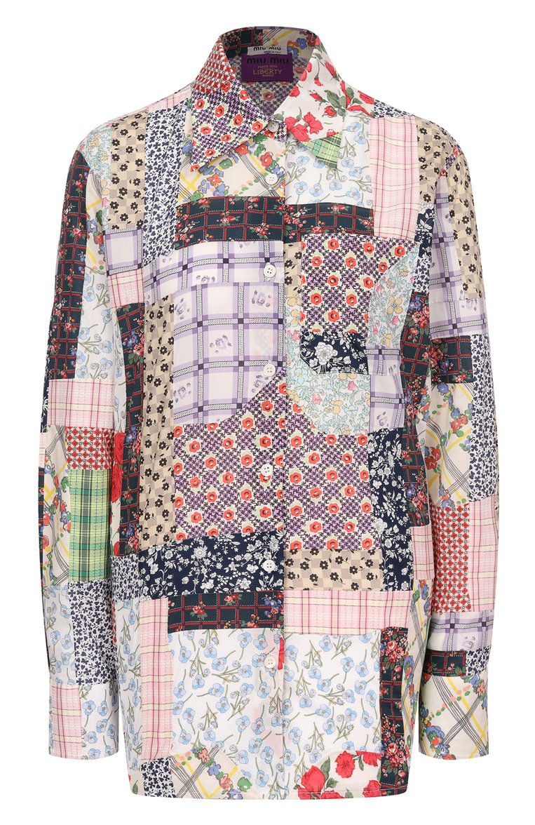 Хлопковая рубашка MIU MIU, арт. MK1488-1XEM-F0011, фото 1