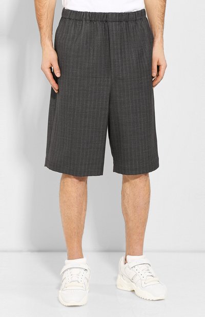 Шерстяные шорты BALENCIAGA серого цвета по цене 49200 руб., арт. 602336/TGT15, фото 3 Шерстяные шорты BALENCIAGA, арт. 602336/TGT15, фото 3