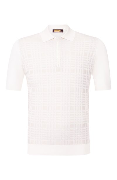 Поло с отделкой из кожи аллигатора ZILLI, арт. MBT-PZ092-CR0C1/MC03/AMIS, фото 1