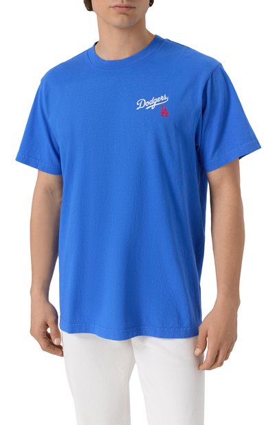 Хлопковая футболка sporty & rich x la dodgers SPORTY AND RICH, арт. T0043627666BL120, фото 3