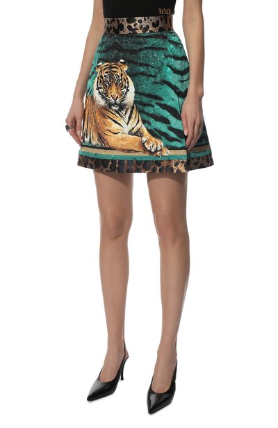 Юбка из вискозы и хлопка DOLCE & GABBANA, арт. I4J34W/GDATE, фото 3