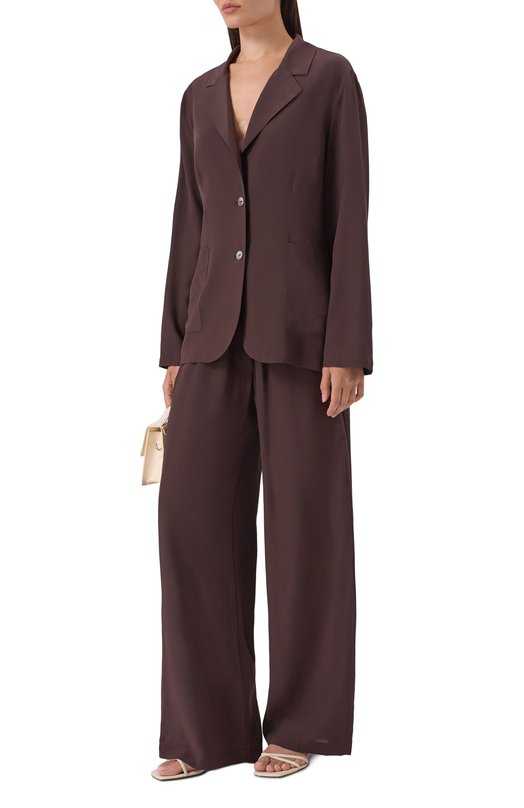 Шелковый жакет P.A.R.O.S.H. D420559/SWEET26 Коричневый  D420559/SWEET26 Фото 2