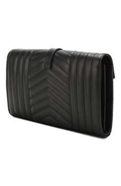 Женская сумка envelope SAINT LAURENT черного цвета, арт. 620280/B0W91 | Фото 3 (Сумки-технические: Сумки через плечо; Ремень/цепочка: На ремешке; Размер: small; Материал: Натуральная кожа; Материал сплава: Проставлено; Драгоценные камни: Проставлено)