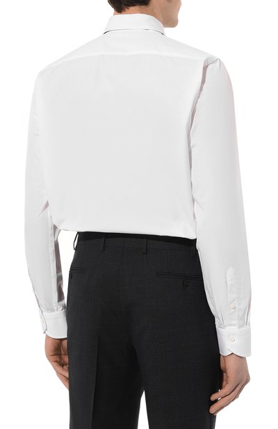 Хлопковая сорочка CANALI белого цвета по цене 24850 руб., арт. 718/GA60130, фото 5 Хлопковая сорочка CANALI, арт. 718/GA60130, фото 5