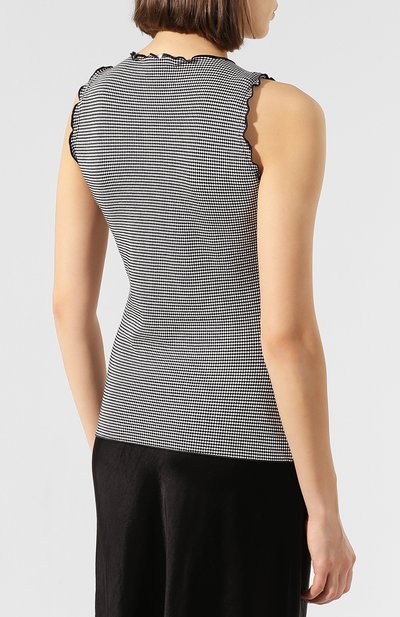 Топ из вискозы EMPORIO ARMANI синего цвета по цене 16900 руб., арт. 3H2K8D/2JL9Z, фото 4 Топ из вискозы EMPORIO ARMANI, арт. 3H2K8D/2JL9Z, фото 4