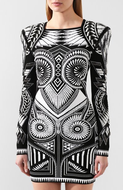 Платье из вискозы BALMAIN, арт. TF16257/K002, фото 3