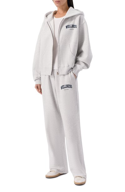 Хлопковая толстовка SPORTY AND RICH серого цвета по цене 38600 руб., арт. ST09473001GY03, фото 2 Хлопковая толстовка SPORTY AND RICH, арт. ST09473001GY03, фото 2