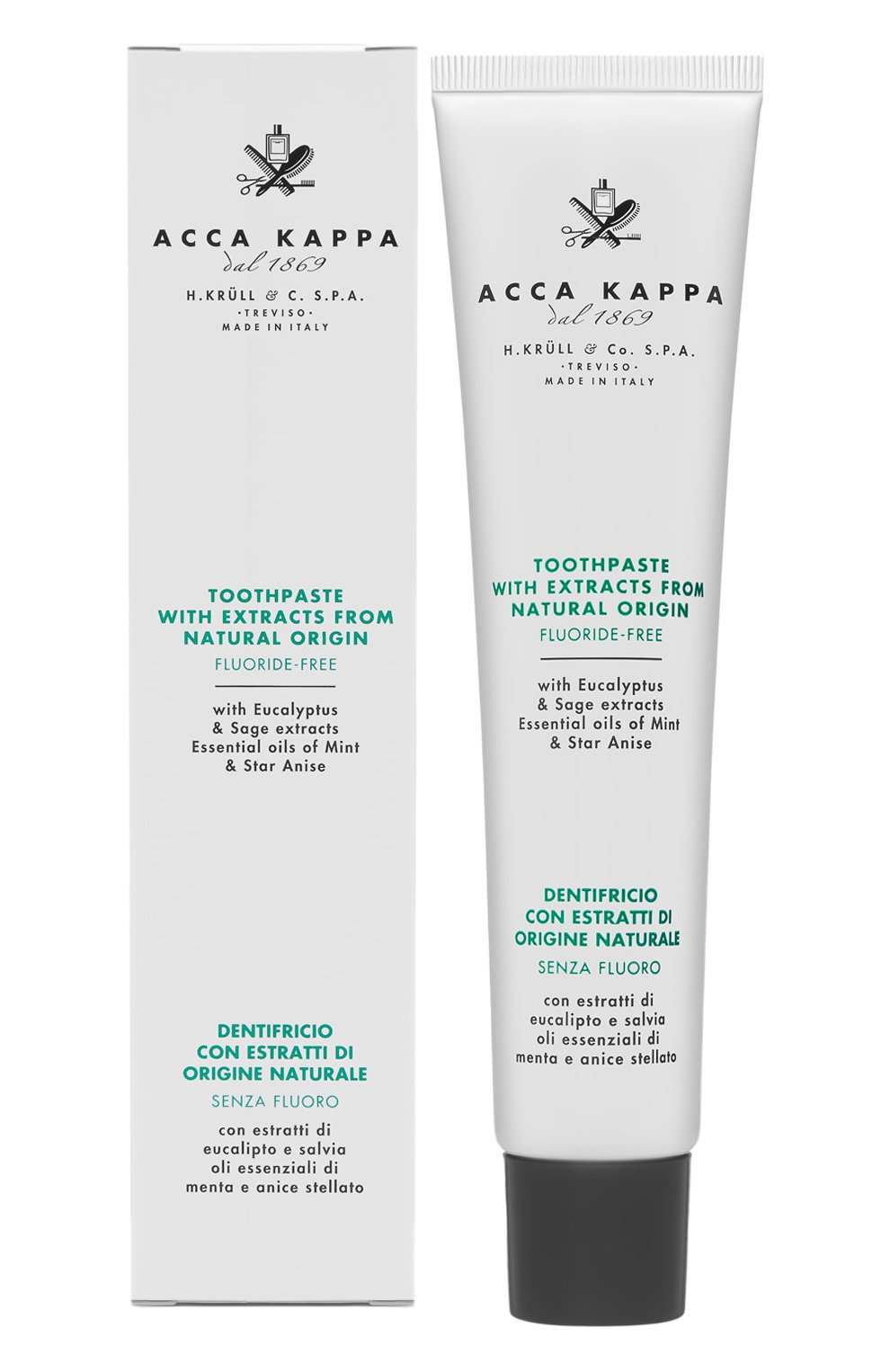 Зубная паста без содержания фтора (100ml) ACCA KAPPA бесцветного цвета по цене 1850 руб., арт. 852139, фото 2 Зубная паста без содержания фтора (100ml) ACCA KAPPA, арт. 852139, фото 2