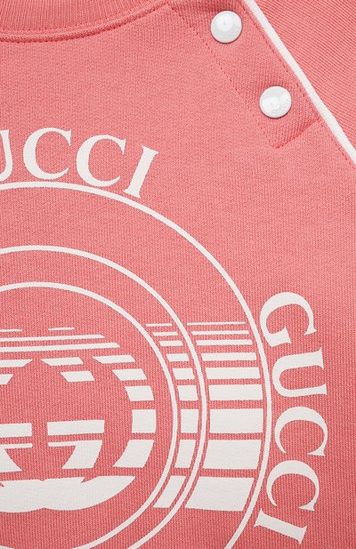 Хлопковый свитшот GUCCI розового цвета по цене 41200 руб., арт. 647900/XJC7E, фото 3 Хлопковый свитшот GUCCI, арт. 647900/XJC7E, фото 3