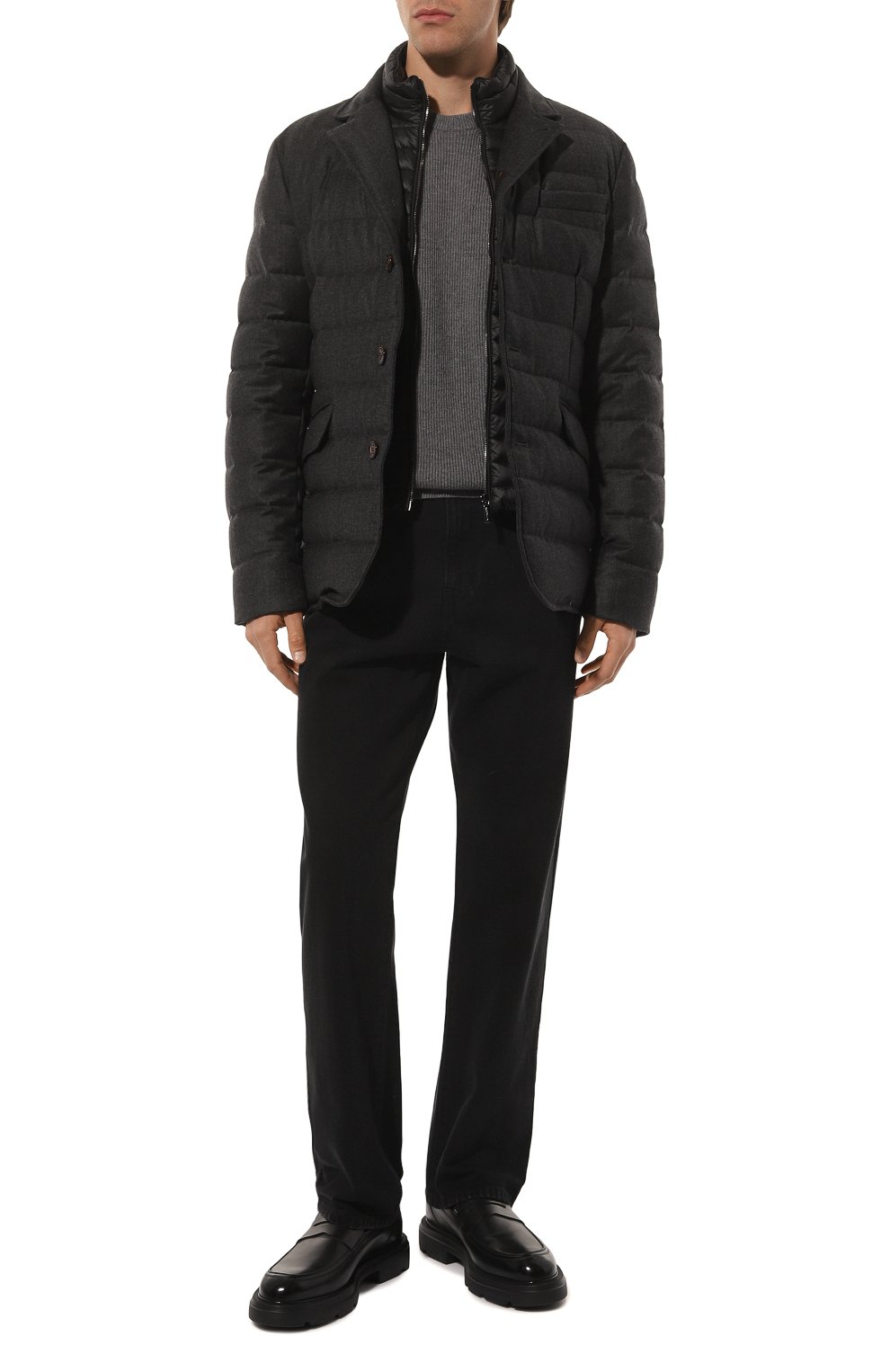 Пуховая куртка nomos-ff MOORER темно-серого цвета по цене 215000 руб., арт. MOUGI100246 TEPA240 NOMOS-FF, фото 2 Пуховая куртка nomos-ff MOORER, арт. MOUGI100246 TEPA240 NOMOS-FF, фото 2