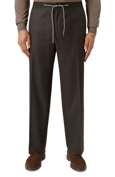 Шерстяные брюки CORNELIANI темно-коричневого цвета по цене 54850 руб., арт. 264L27-2618111, фото 3 Шерстяные брюки CORNELIANI, арт. 264L27-2618111, фото 3