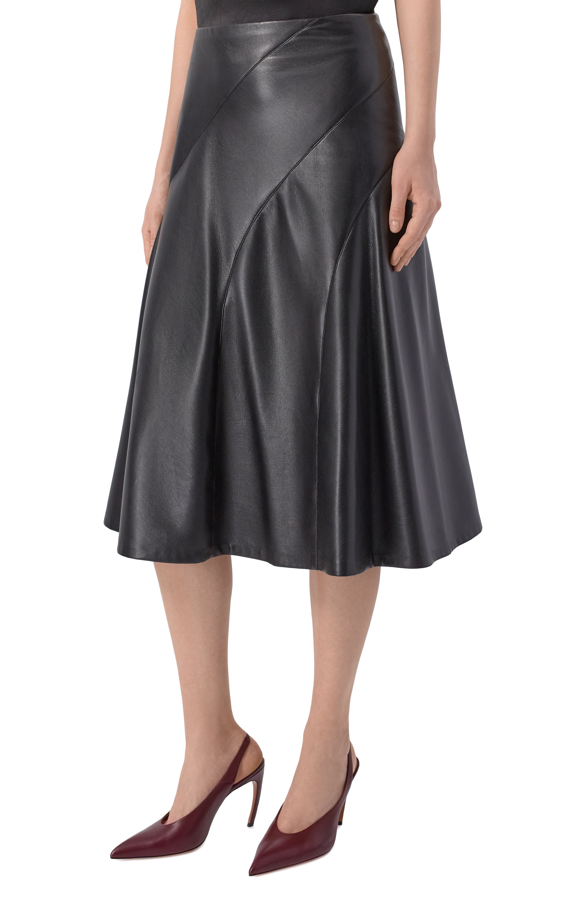 Юбка из экокожи BOSS черного цвета по цене 35250 руб., арт. 50556926, фото 3 Юбка из экокожи BOSS, арт. 50556926, фото 3