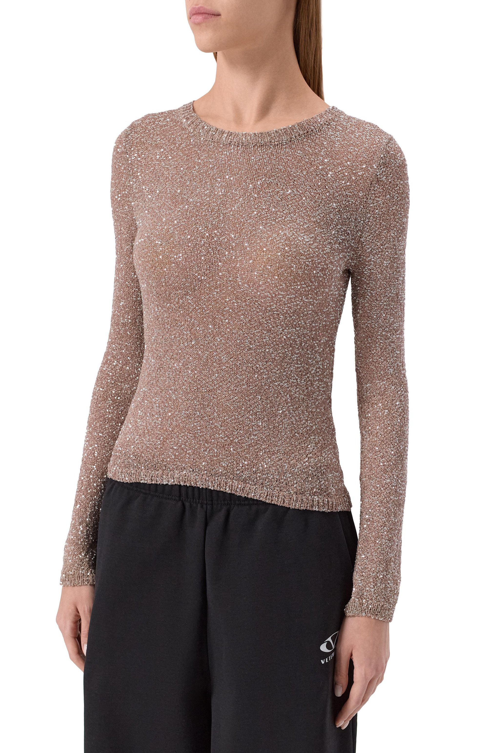 Пуловер с отделкой пайетками BALENCIAGA, арт. 813115/T7196, фото 3