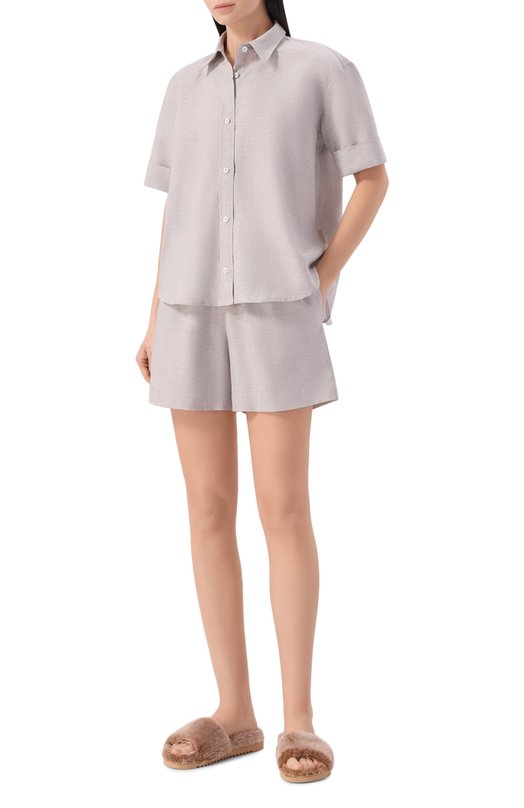 Рубашка изо льна и хлопка Zimmerli 4697-13102 Серый  4697-13102 Фото 2