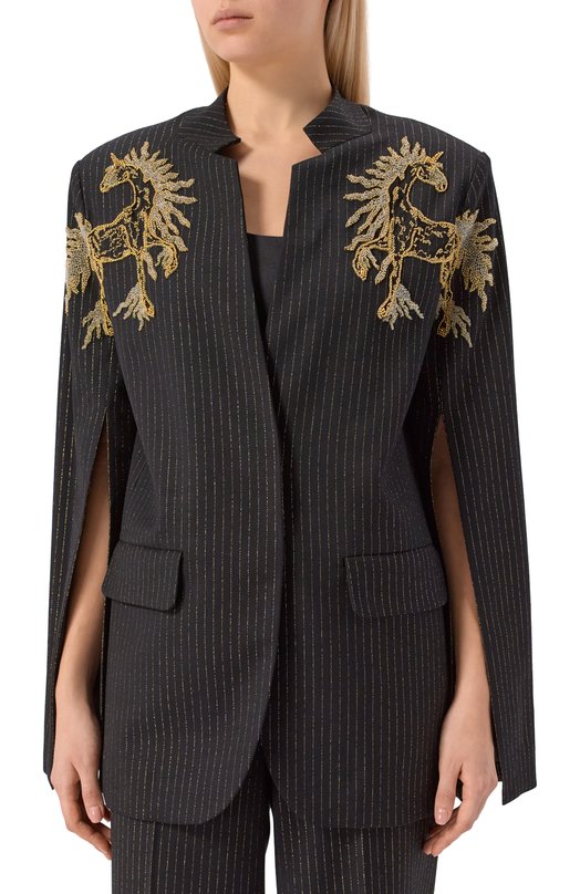 Шерстяной жакет с отделкой бисером Akhmadullina 1226.2JT804/W713.5 Чёрный  1226.2JT804/W713.5 Фото 3