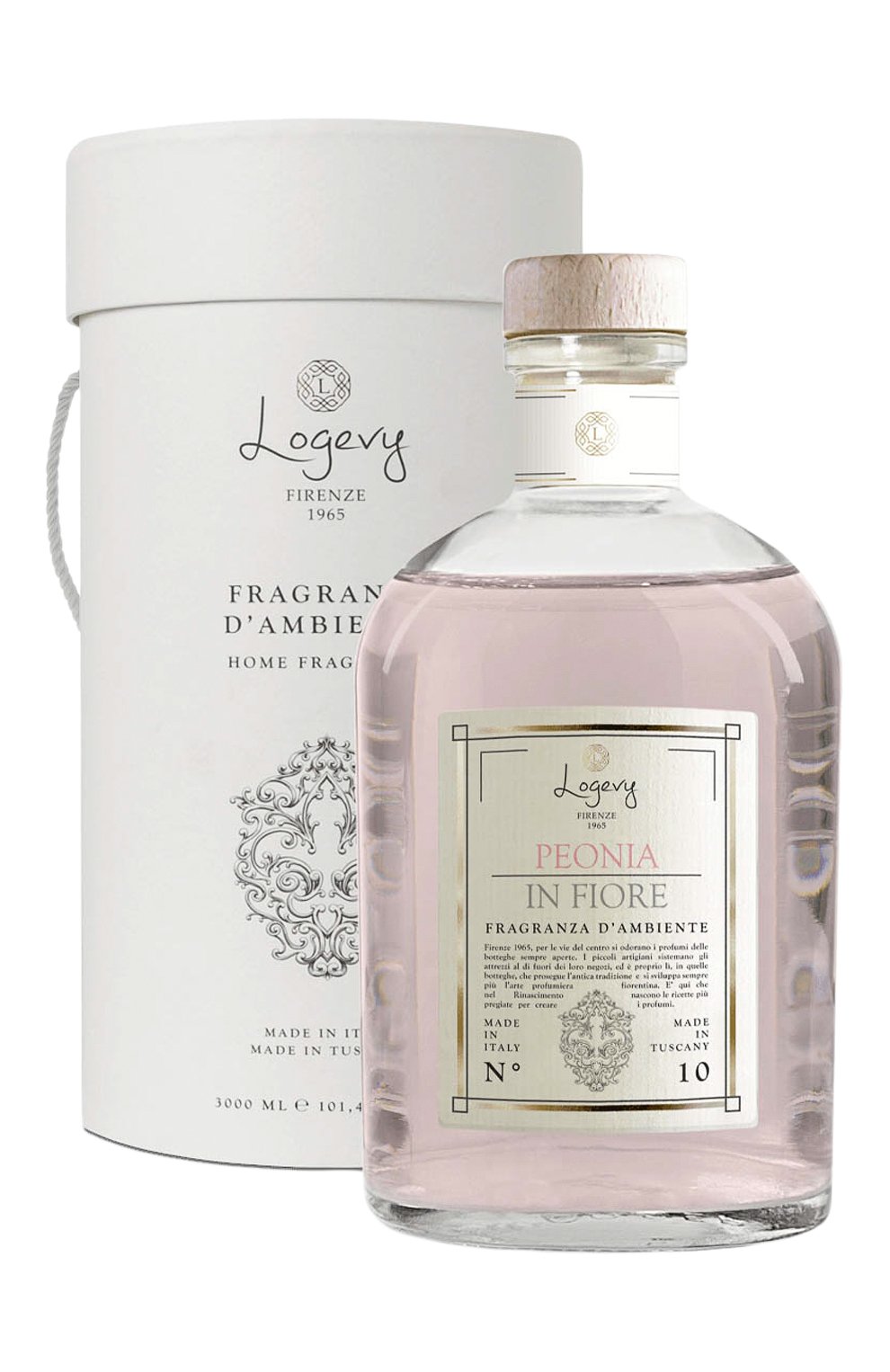 Диффузор peonia in fiore / "цветок пиона" (ваза 3000ml + рефил 6x500ml) LOGEVY FIRENZE 1965, арт. 8050519370097, фото 2