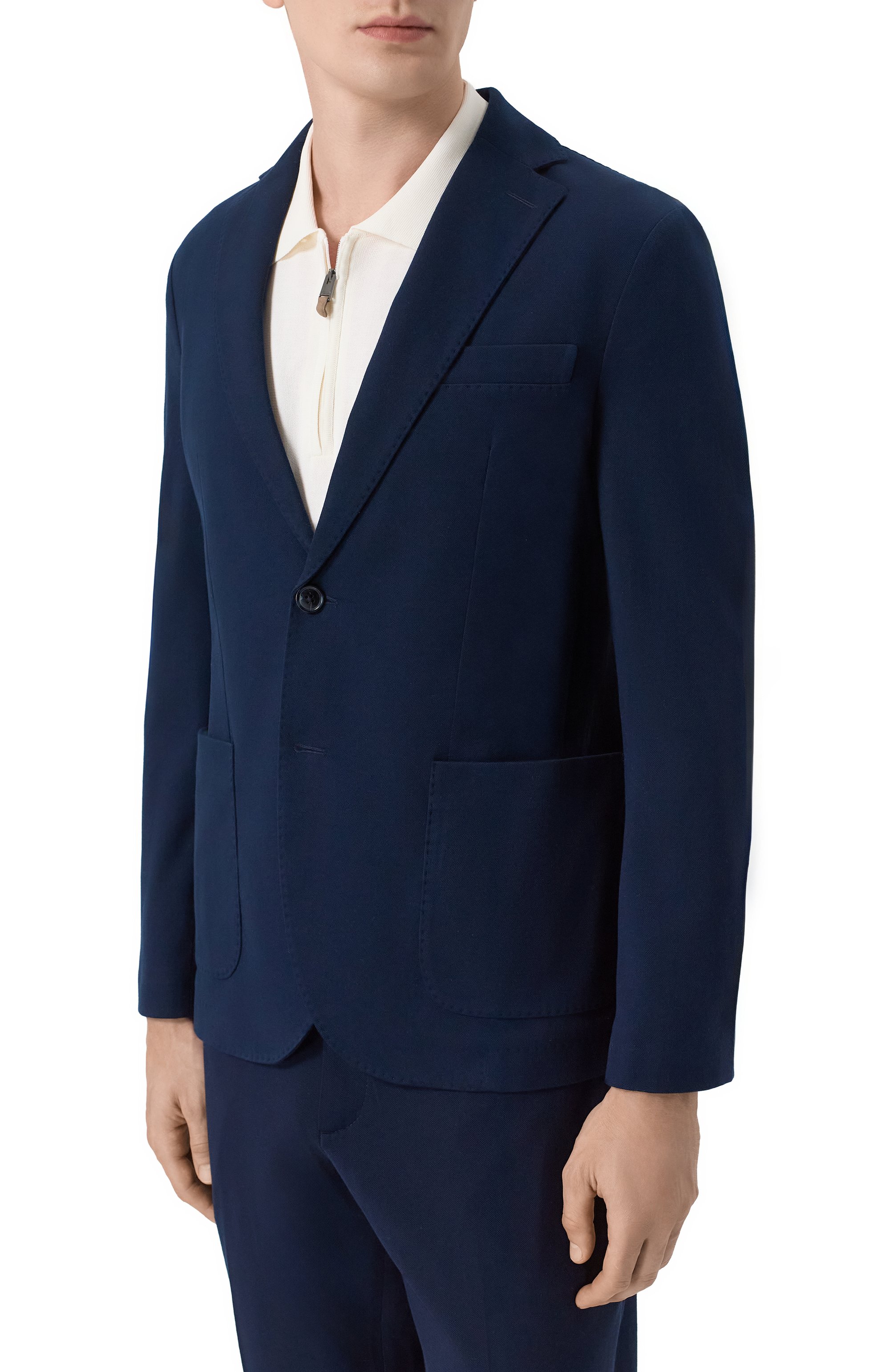 Хлопковый пиджак CIRCOLO 1901 темно-синего цвета по цене 59950 руб., арт. CN5174, фото 3 Хлопковый пиджак CIRCOLO 1901, арт. CN5174, фото 3