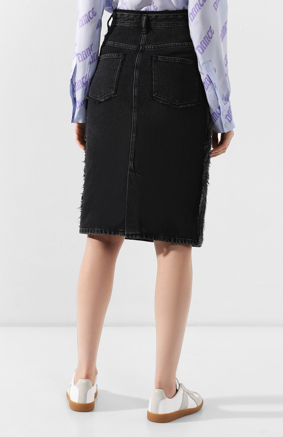 Джинсовая юбка ACNE STUDIOS черного цвета по цене 23100 руб., арт. AF0044, фото 4 Джинсовая юбка ACNE STUDIOS, арт. AF0044, фото 4