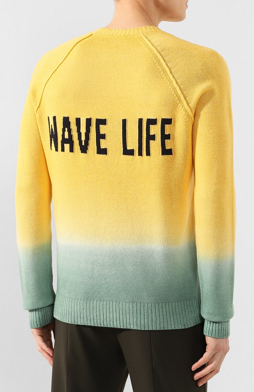 Свитер из смеси шерсти и кашемира Alanui Жёлтый, фото 4