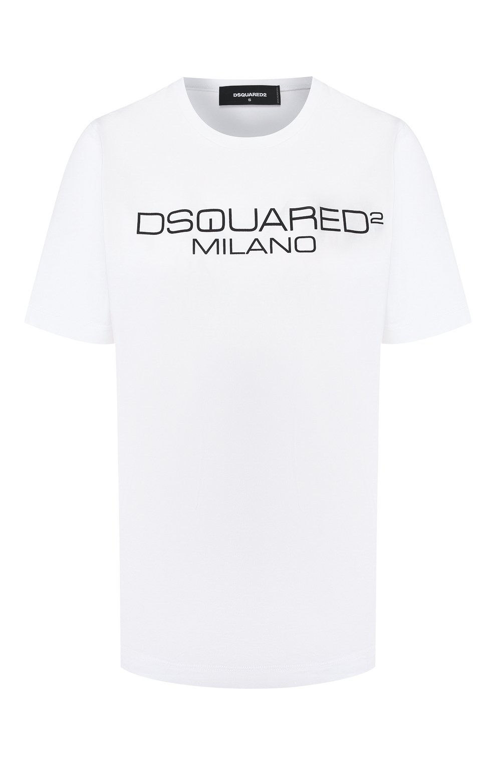 Хлопковая футболка DSQUARED2 белого цвета по цене 19800 руб., арт. S75GD0082/S22844, фото 1 Хлопковая футболка DSQUARED2, арт. S75GD0082/S22844, фото 1