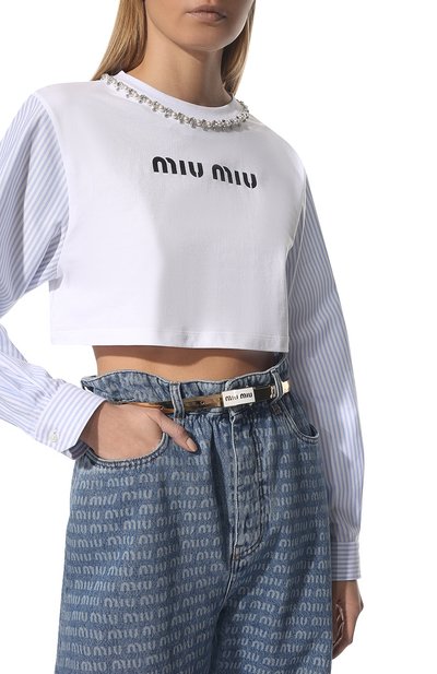 Кожаный ремень MIU MIU, арт. 5CC528-ZO6-F0522, фото 2