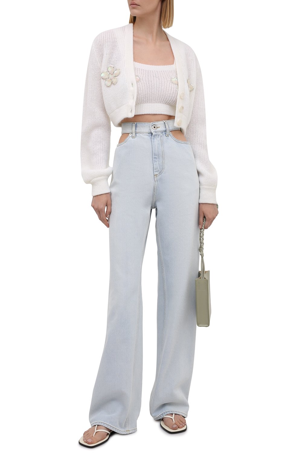 Топ ALESSANDRA RICH белого цвета по цене 38500 руб., арт. FAB2609-K2858, фото 2 Топ ALESSANDRA RICH, арт. FAB2609-K2858, фото 2