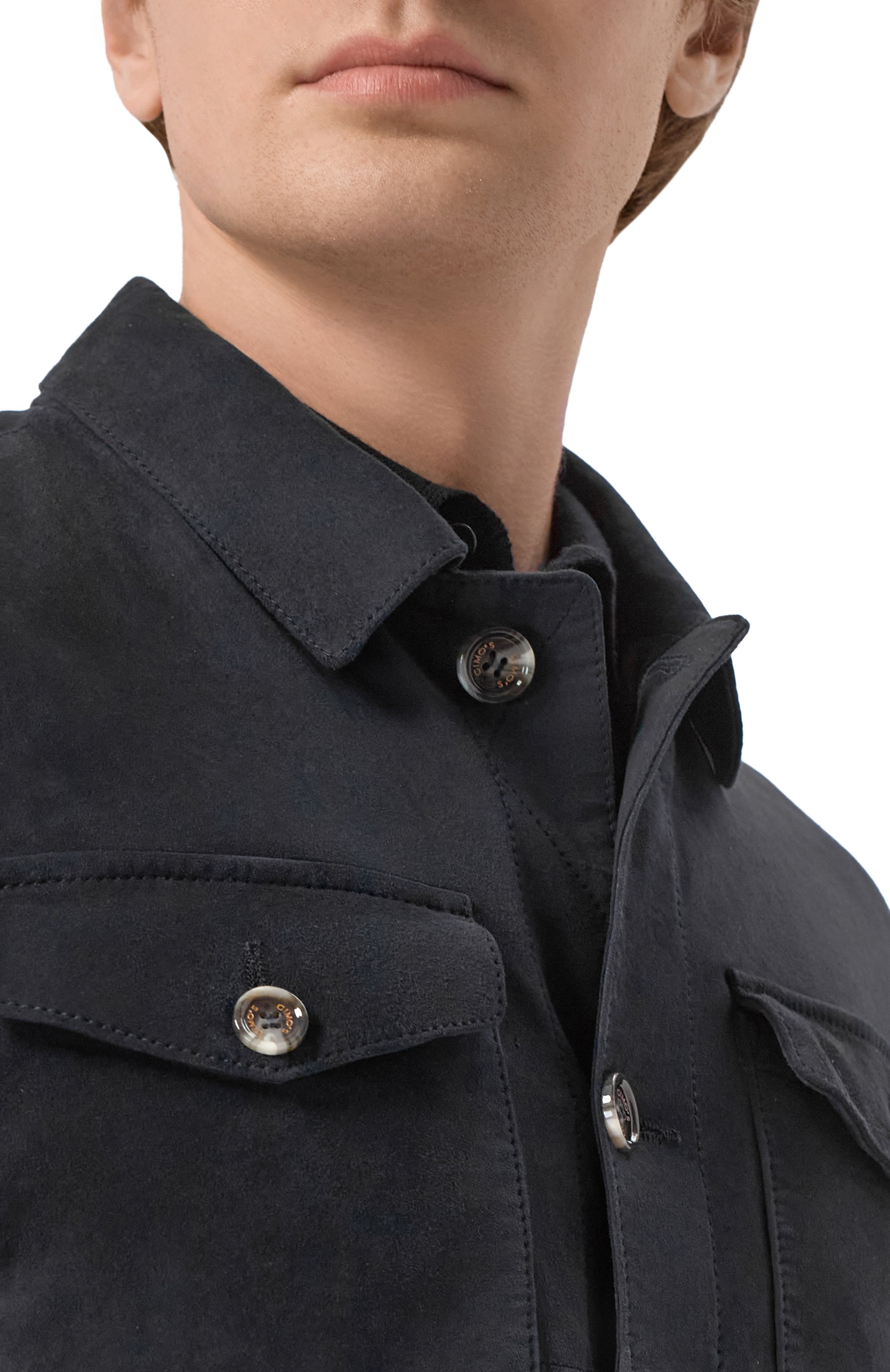 Замшевая куртка GIMO'S темно-синего цвета по цене 117500 руб., арт. 6S20.1.220.52W/IC, фото 5 Замшевая куртка GIMO'S, арт. 6S20.1.220.52W/IC, фото 5