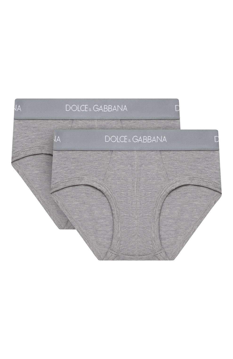 Комплект из двух хлопковых трусов DOLCE & GABBANA серого цвета по цене 4950 руб., арт. L4J700/G70CT, фото 1 Комплект из двух хлопковых трусов DOLCE & GABBANA, арт. L4J700/G70CT, фото 1