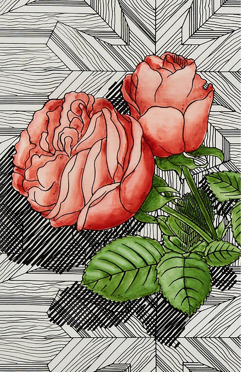 Поднос musciarabia con rose FORNASETTI, арт. C21Y044, фото 3