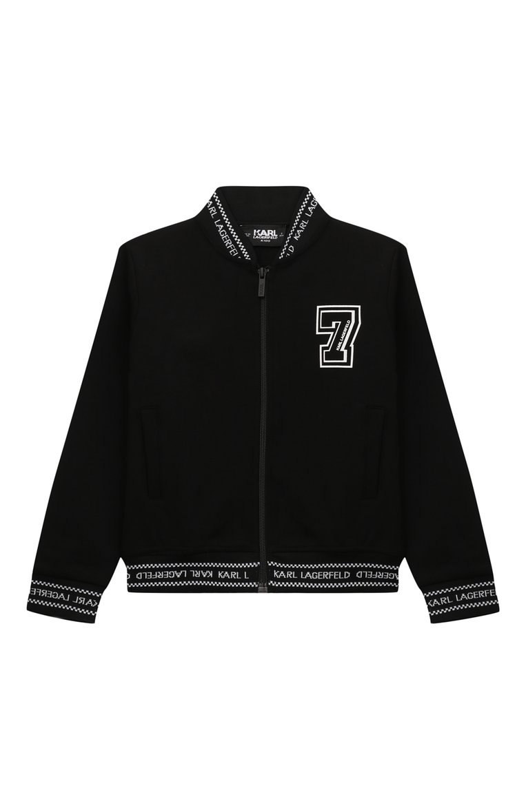 Детский толстовка KARL LAGERFELD KIDS черного цвета, арт. Z30048 | Фото 1 (Рукава: Длинные; Материал внешний: Синтетический материал, Хлопок; Мальчики Кросс-КТ: Толстовка-одежда; Ростовка одежда: 7 лет | 122 см, 12 лет | 152 см, 13 - 15 лет | 158 см, 16 лет | 164 см, 9 лет | 134 см)