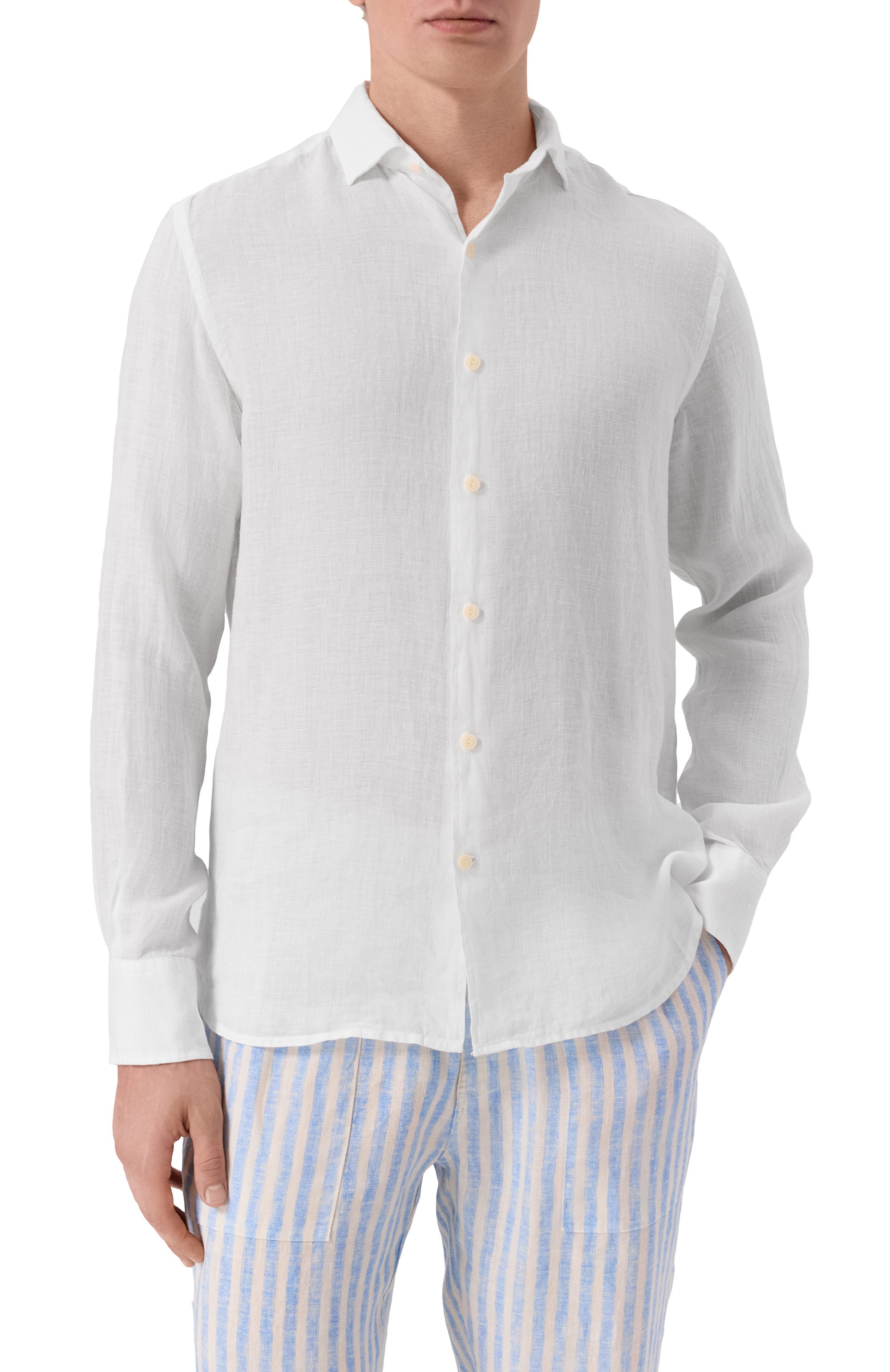 Льняная рубашка MC2 SAINT BARTH, арт. STBM PAMPL0NA/01896H, фото 3