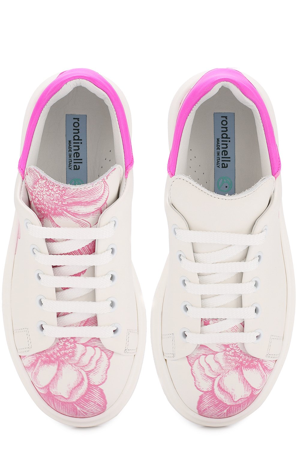 Кожаные кеды с принтом на толстой подошве RONDINELLA, арт. 11250-1/4689, фото 4