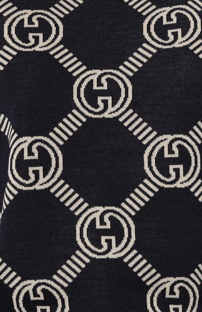 Шерстяной пуловер GUCCI синего цвета по цене 199500 руб., арт. 692702/XKCB2, фото 5 Шерстяной пуловер GUCCI, арт. 692702/XKCB2, фото 5