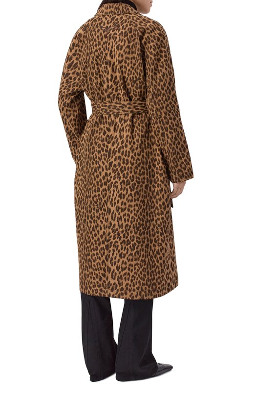 Хлопковое пальто Zadig and Voltaire WWC001714 Леопардовый  WWC001714 Фото 4