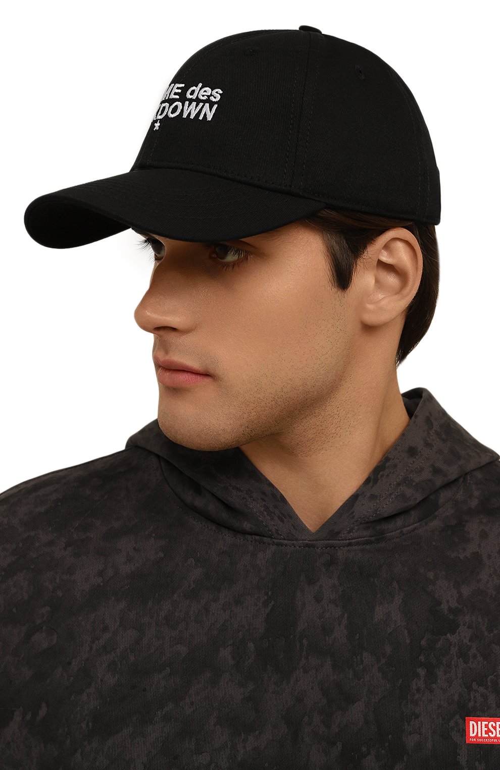 Хлопковая бейсболка COMME DES FUCKDOWN черного цвета по цене 6995 руб., арт. CFACX00204, фото 2 Хлопковая бейсболка COMME DES FUCKDOWN, арт. CFACX00204, фото 2