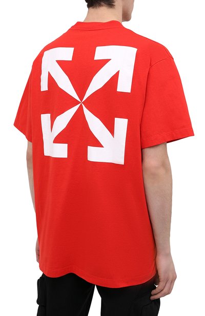Хлопковая футболка OFF-WHITE, арт. 0MAA038R21JER001, фото 4