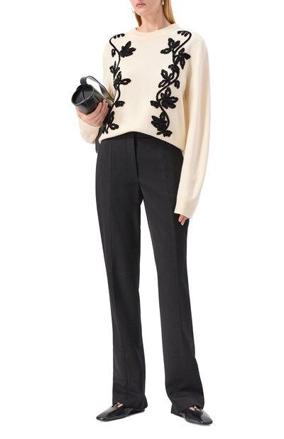 Шерстяной пуловер JIL SANDER кремового цвета по цене 198500 руб., арт. J02GP0220/J14802, фото 2 Шерстяной пуловер JIL SANDER, арт. J02GP0220/J14802, фото 2