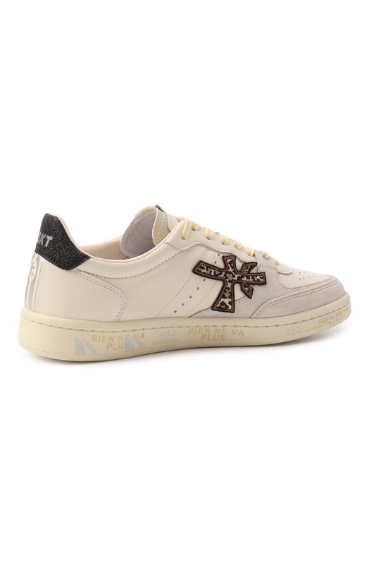 Кожаные кеды Bskt Clay-D Premiata BSKTCLAD/VAR 7316 Кремовый  BSKTCLAD/VAR 7316 Фото 5