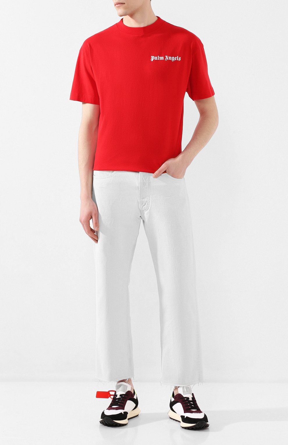 Хлопковая футболка PALM ANGELS, арт. PMAA001R204130012001, фото 2