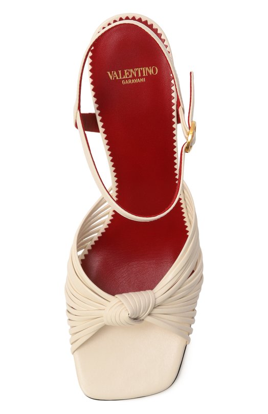 Кожаные босоножки Annet 90 Valentino 8W0S0PJ6/ZIC Кремовый  8W0S0PJ6/ZIC Фото 6