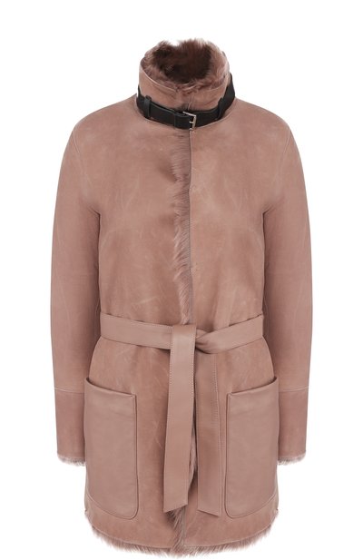 Женская дубленка на меховой подкладке с поясом BELSTAFF, арт. 72050459/L81N0400