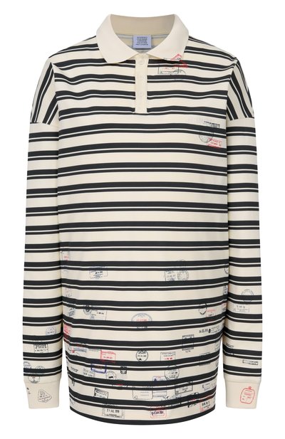 Женское хлопковое поло VETEMENTS, арт. ME76P0231WB/26430 JERSEY
