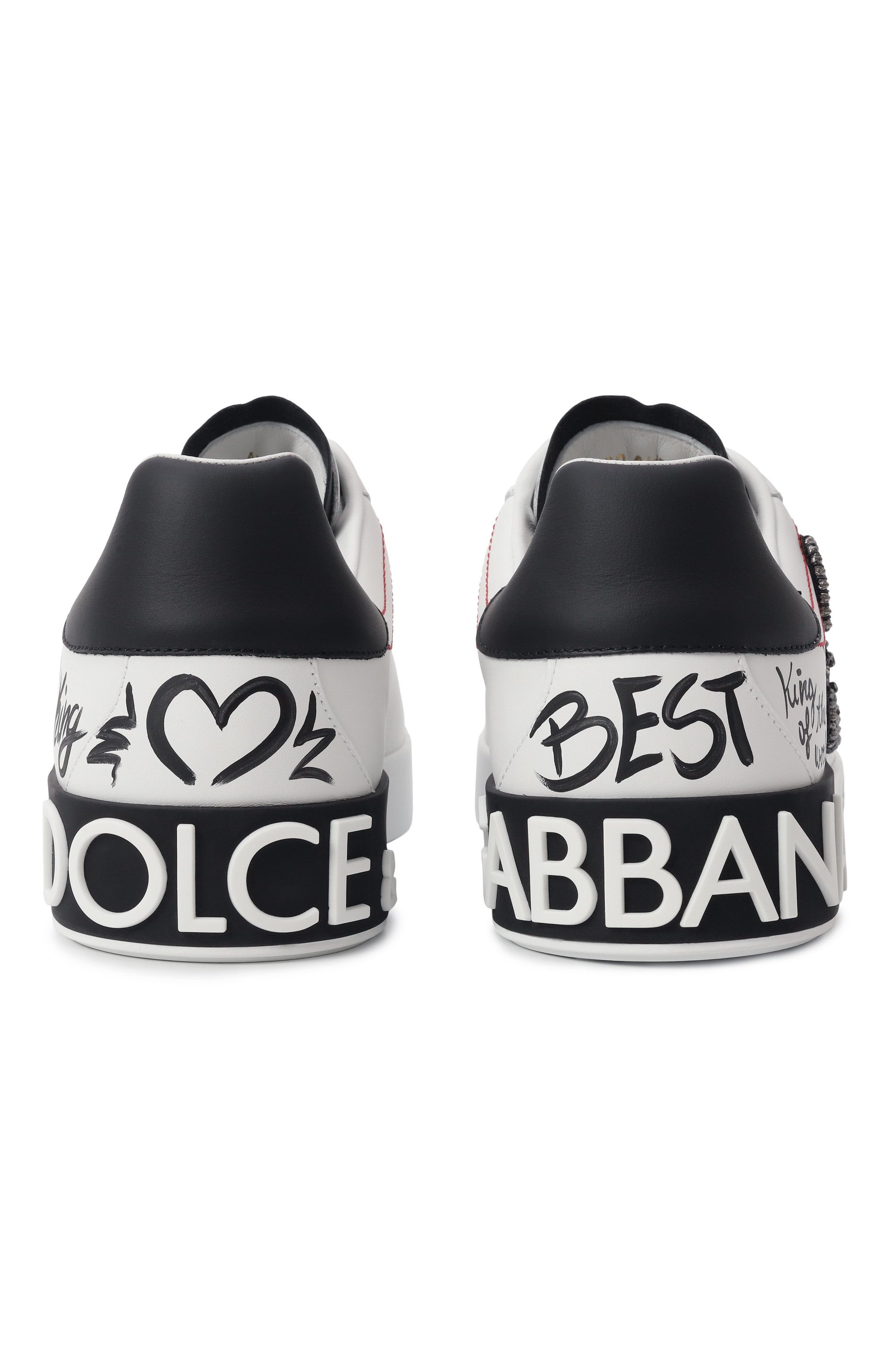 Кожаные кеды portofino DOLCE & GABBANA, арт. CS1760/A9AG1, фото 6