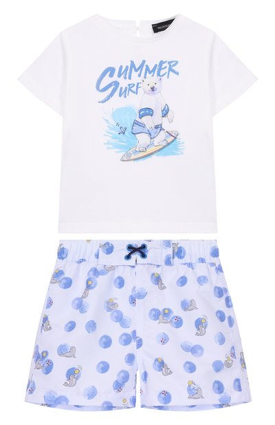 Комплект из футболки и плавок-шорт MONNALISA, арт. 28E509