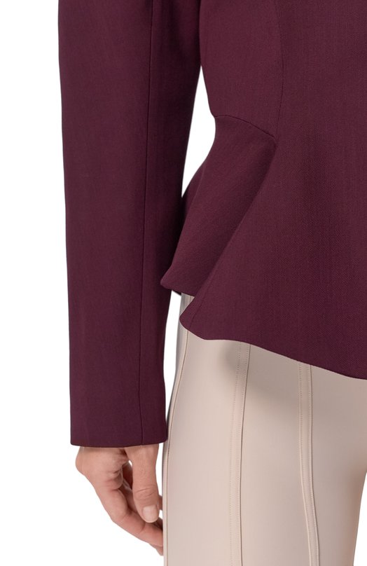 Жакет из вискозы и шерсти Mugler 25F1VE0466196 Бордовый  25F1VE0466196 Фото 5