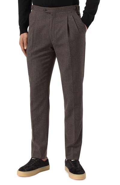 Брюки из шерсти и хлопка CORNELIANI, арт. 264L21-2618331, фото 3