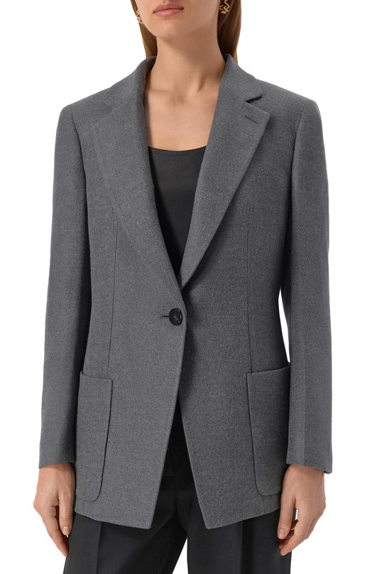 Шелковый жакет Giorgio Armani GW001905/TE16707 Серый  GW001905/TE16707 Фото 3